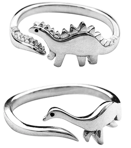 Set De Anillos Pareja Dinosaurio