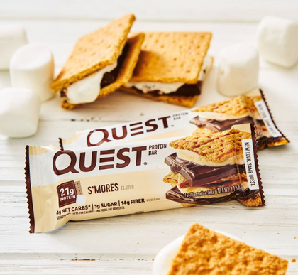 Quest Nutrition S'Mores Protein Bar - Cont. 8/16.96oz Total