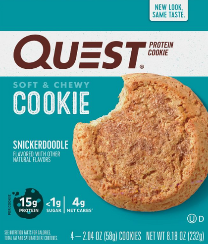 Quest Nutrition Protein Cookie - Snickerdoodle - Paquete de 4