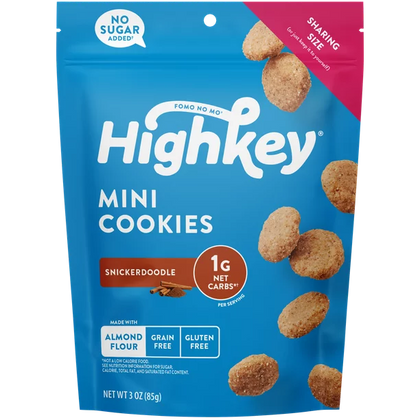 HighKey No Sugar Added Snickerdoodle Mini Cookies, 3oz