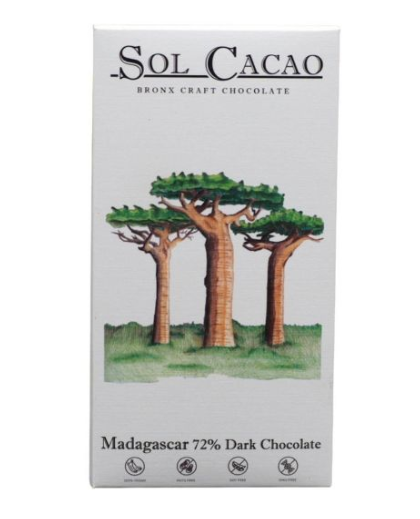 Sol Cacao 72% Madagascar Chocolate - 1.86oz