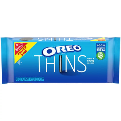 OREO Thins Chocolate Sandwich Cookies, Family Size, 13.1 oz