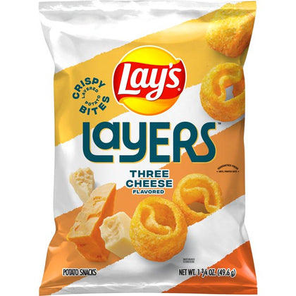 Lay's Layers Potato Snacks, Sabor a Tres Quesos, 1 3/4 Oz