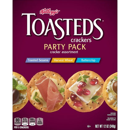 Kellogg's Toasted Crackers, Variety Pack, Caja de 12 Oz