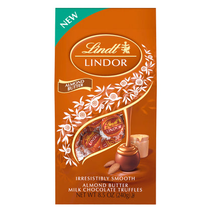 Lindt LINDOR Almond Butter Milk Chocolate Truffles, 8.5 oz