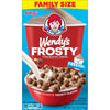 Kellogg's Wendy's Frosty Breakfast Cereal, Cereal de Fibra, Snak de Cereal para Niños, Family Size, Chocolate, 13.2oz Box