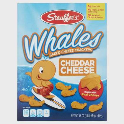 Stauffer's Whales Baked Cheddar Cheese Crackers , 16 Oz