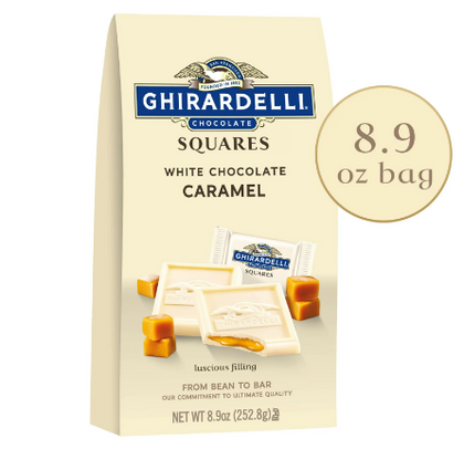 GHIRARDELLI White Chocolate Squares with Caramel Filling, 8.9 OZ