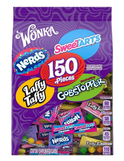 SweeTARTS, Nerds, Laffy Taffy and Gobstopper Mix Ups Variety Pack - Cont. 150