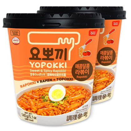 Yopokki Sweet & Mild Spicy Rabokki Cup (2)