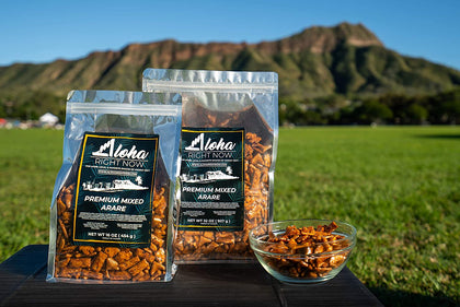 Aloha Right Now Premium Mixed Arare Rice Crackers Mochi Crunch Japanese Hawaiian Style Asian Snack Mix