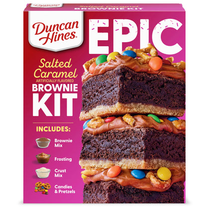 Duncan Hines Epic Kit, Salted Caramel Brownie Mix Kit