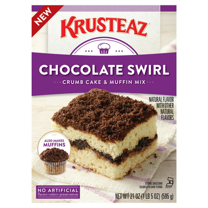 Krusteaz Chocolate Swirl Crumb Cake & Muffin Mix, 21 oz