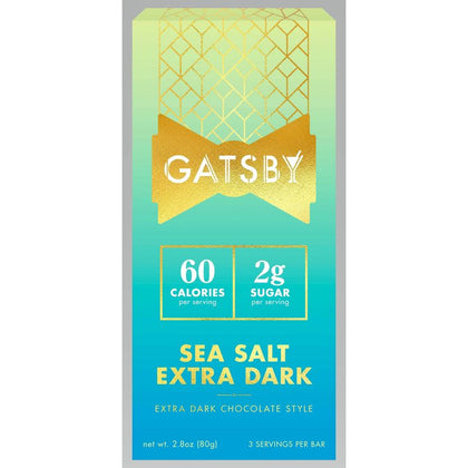 Gatsby Sea Salt Extra Dark Chocolate Bar - 2.8oz