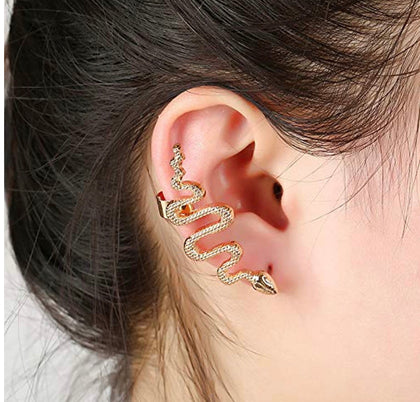 Aretes De Serpiente Ear Cuff Vibora