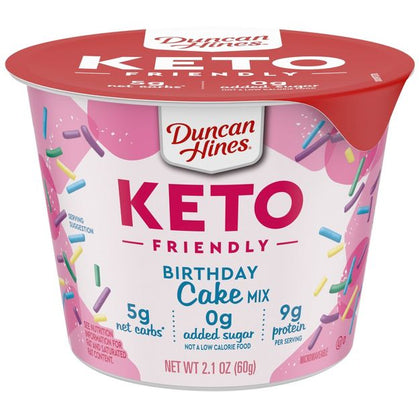 Duncan Hines Gluten Free Keto Friendly Birthday Cake Cup