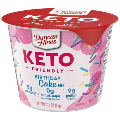 Duncan Hines Gluten Free Keto Friendly Birthday Cake Cup