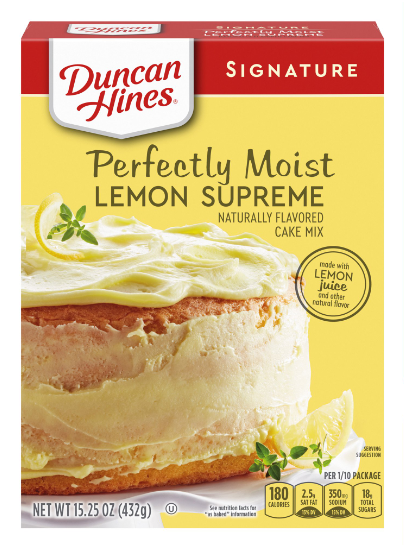 Duncan Hines Signature Perfectly Moist Lemon Supreme Cake Mix, 15.25 Oz