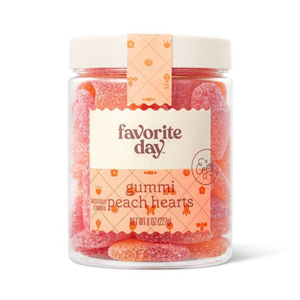 Gummy Peach Hearts - 8oz - Favorite Day™