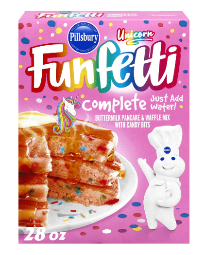 Pillsbury Funfetti Unicorn Complete Buttermilk Pancake and Waffle Mix, 28 oz